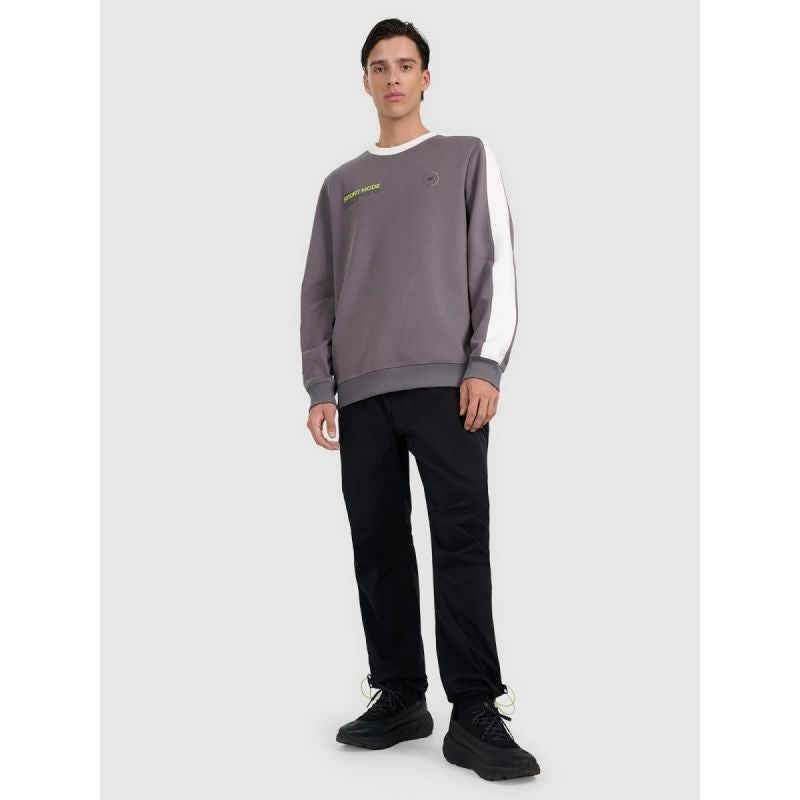 Men's sweatshirt without zipper, without hood, 4F 4FRAW25TSWSM2457-23S pulóver