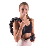 HMS Plus size hula hoop HHW12 with studs and weight, black fekete edzéssegítő 17-44-526