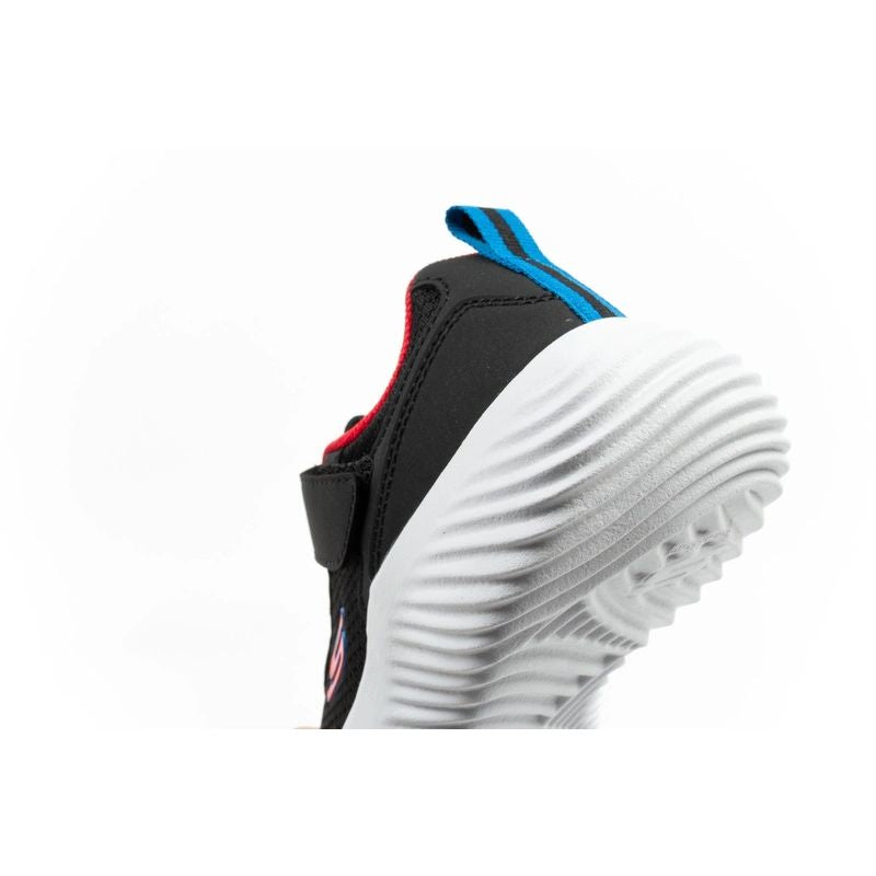 Skechers Bounder children's sports with Velcro, lightweight, fashionable black fekete utcai cipő