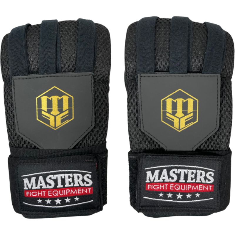 MASTERS FIGHT EQUIPMENT MASTERS BBŻ-GRIP gel boxing bandages black s/m edzőfelszerelés 03558-SM