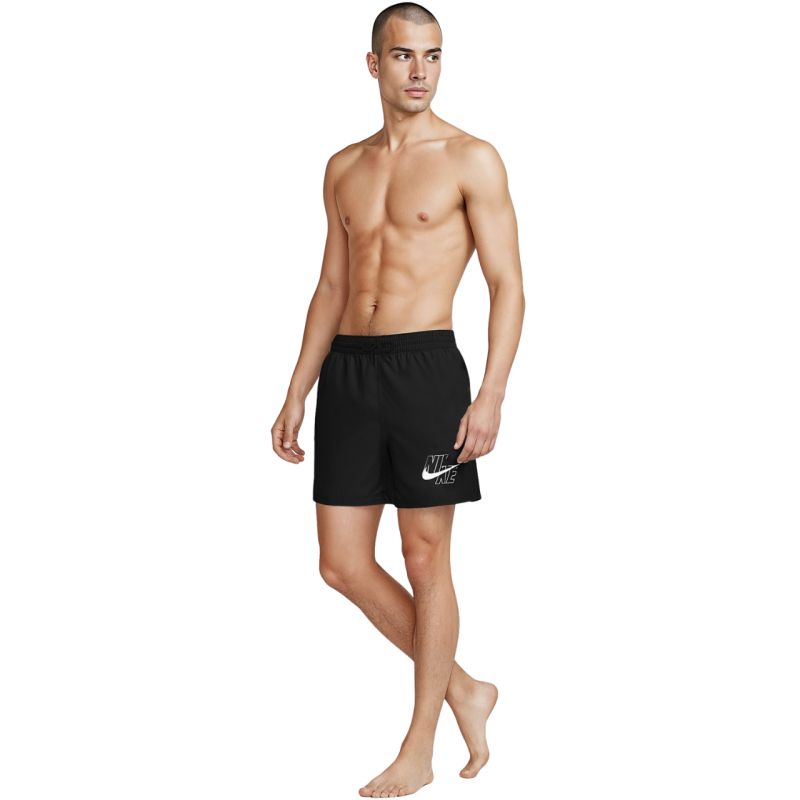 Nike Logo Lap 5" Volley Swim Shorts, Black, fekete rövidnadrág NESSG574001