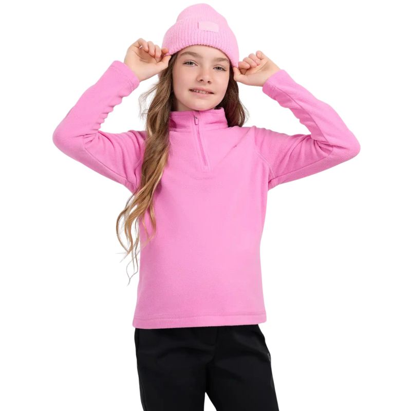 4f Fleece sweatshirt for girls F060 fuchsia 4FJWAW25UFLEF060 55S General