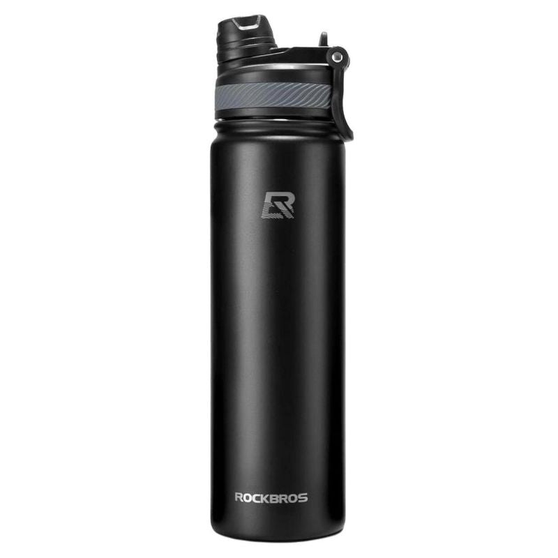 Rockbros thermal bottle 35210029002 black 650 ml fekete water bottles, training equipment, tourist equipment
