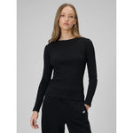 Women's long sleeve slim ribbed knit 4F