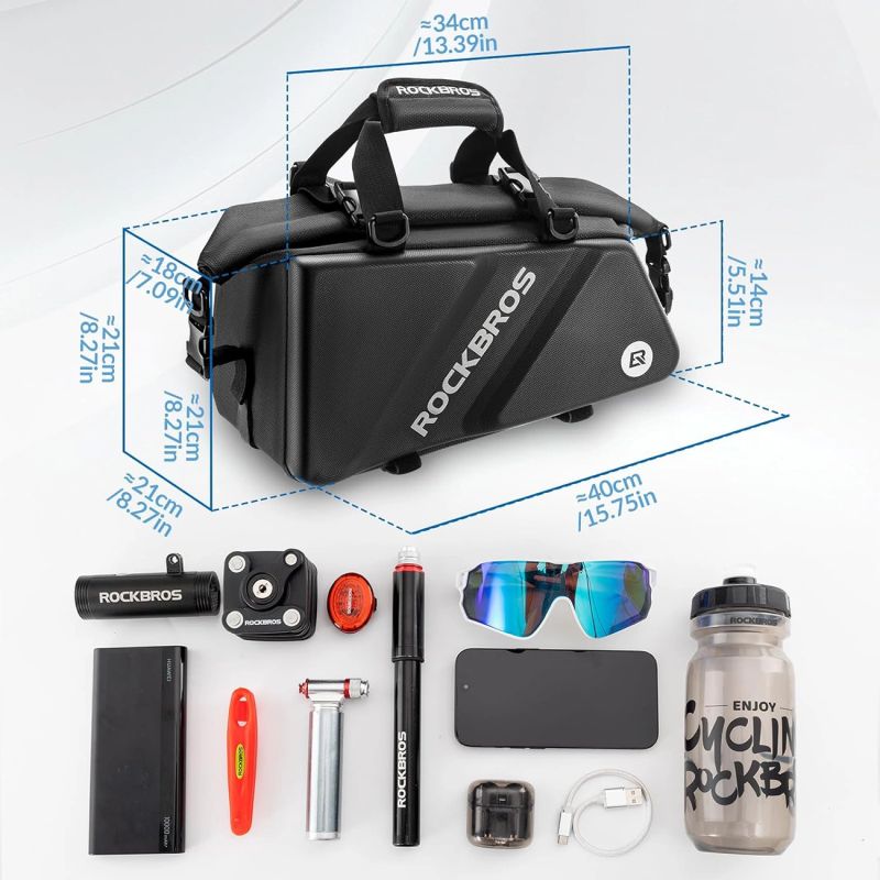 Rockbros 30140090001 bicycle for trunk 11.6l - black fekete táska