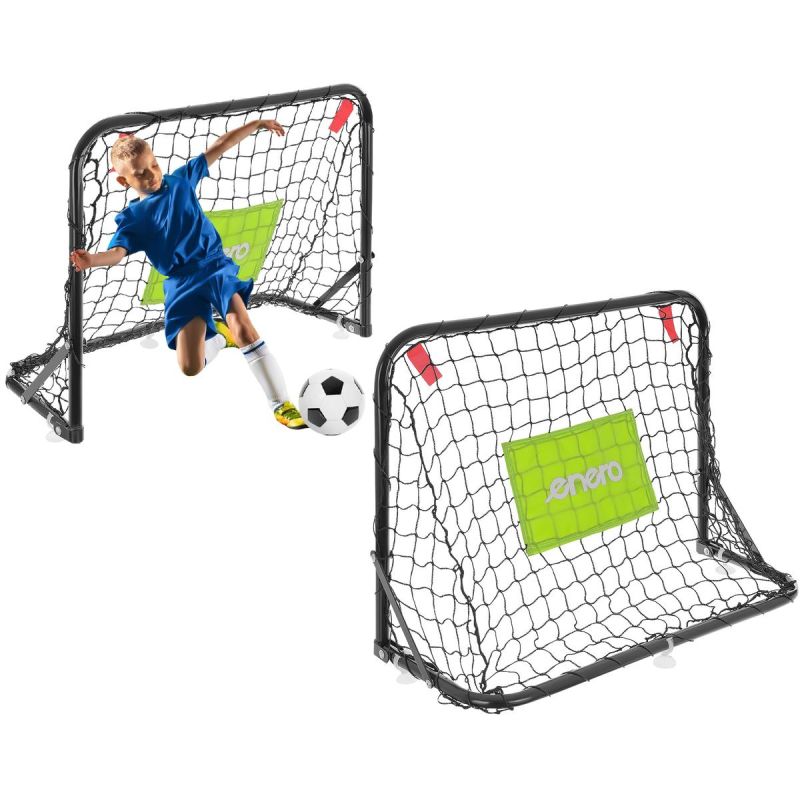 Enero Set Of 2 Metal Goals With Net, Ball, Pump pumps, nets, sets