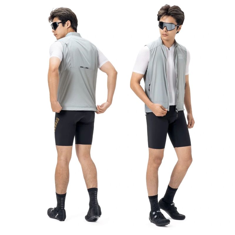 Rockbros Windproof Vest Spring/Autumn Size XS - White/Gray biały || szary \ xs vests
