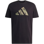 Adidas Men's Camo Three Bar Logo Graphic T-shirt black fekete póló KT1686