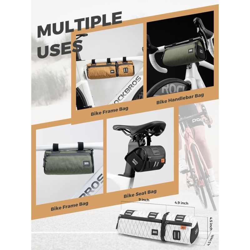 Rockbros multifunctional bicycle 2 in 1 2l fehér táska
