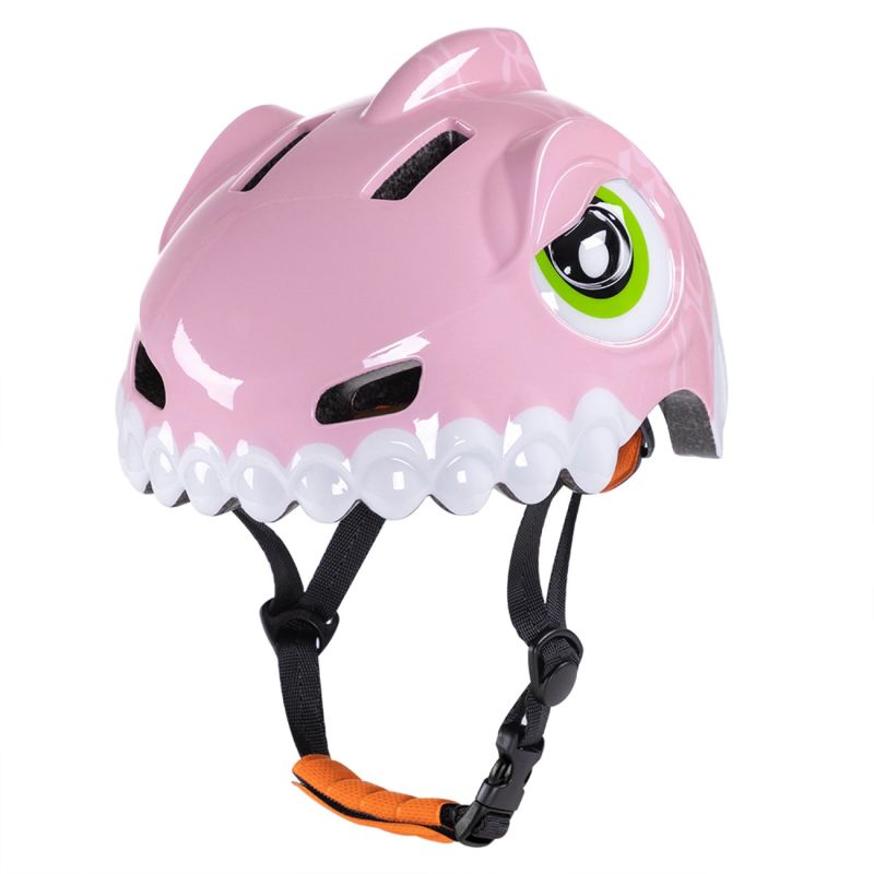 Wozinsky Children's Bike Helmet Dinosaur Pattern S - Pink różowy védőfelszerelés HT-62C-199830