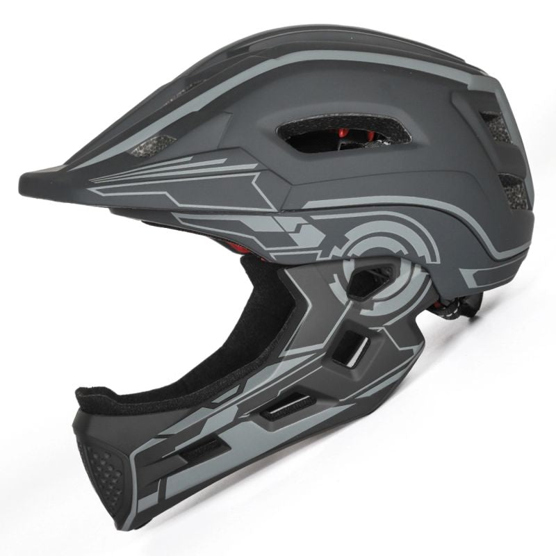 Wozinsky Kids' Full Face Bike Helmet with USB Rear Light S - Gray szary védőfelszerelés HT-27N-199814