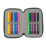 Real Madrid double filled pencil case 29 pcs wielokolorowy tolltartó