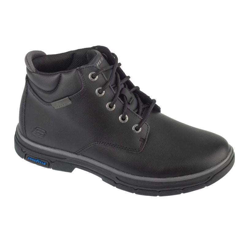 Skechers Segment 2.0 – Brogden Black, fekete utcai cipő 204394-BLK