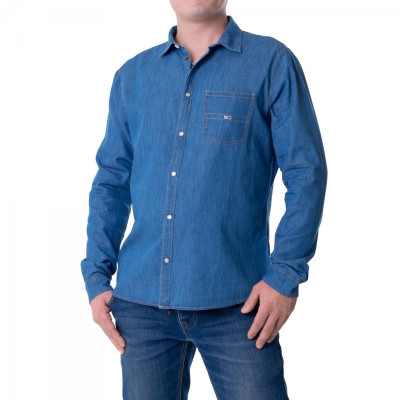 Tommy Hilfiger Tommy Jeans Tjm Cotton Denim Shirt Mid Indigo M DM0DM08399-447 Póló