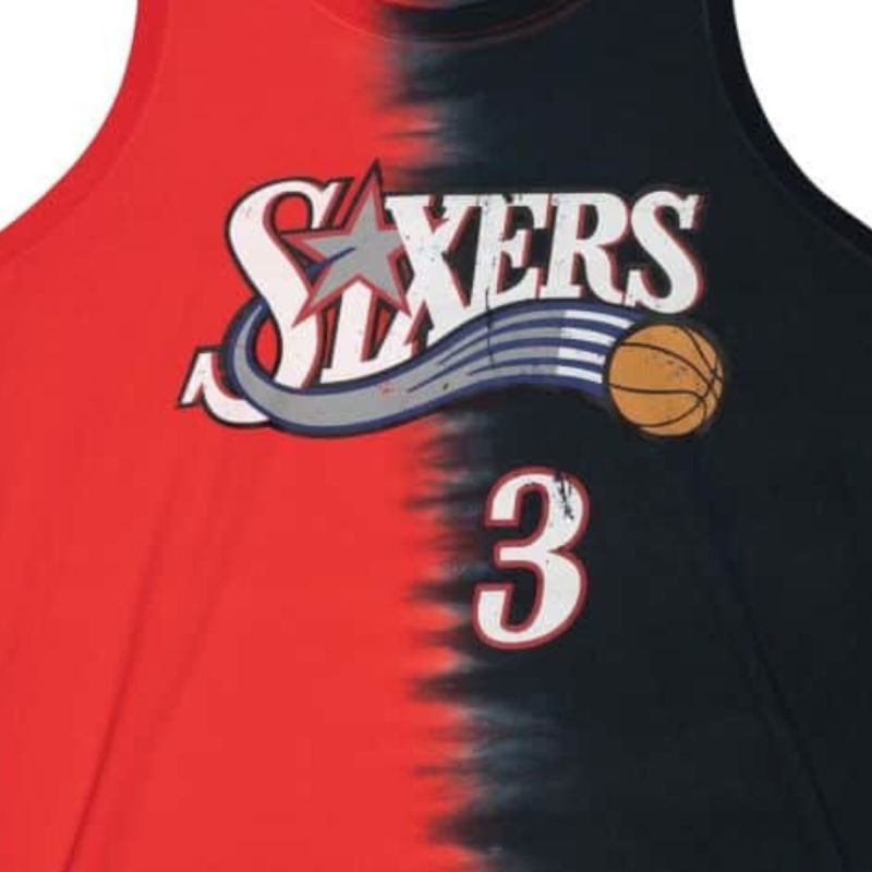 Mitchell & Ness NBA Philadelphia 76ers Allen Iverson Tie Dye Cotton Tank - TTNK3206-P76YYAIVRDBK atléta