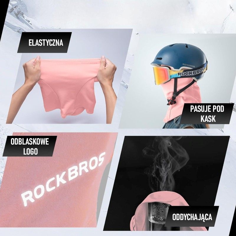 Rockbros insulated balaclava pink