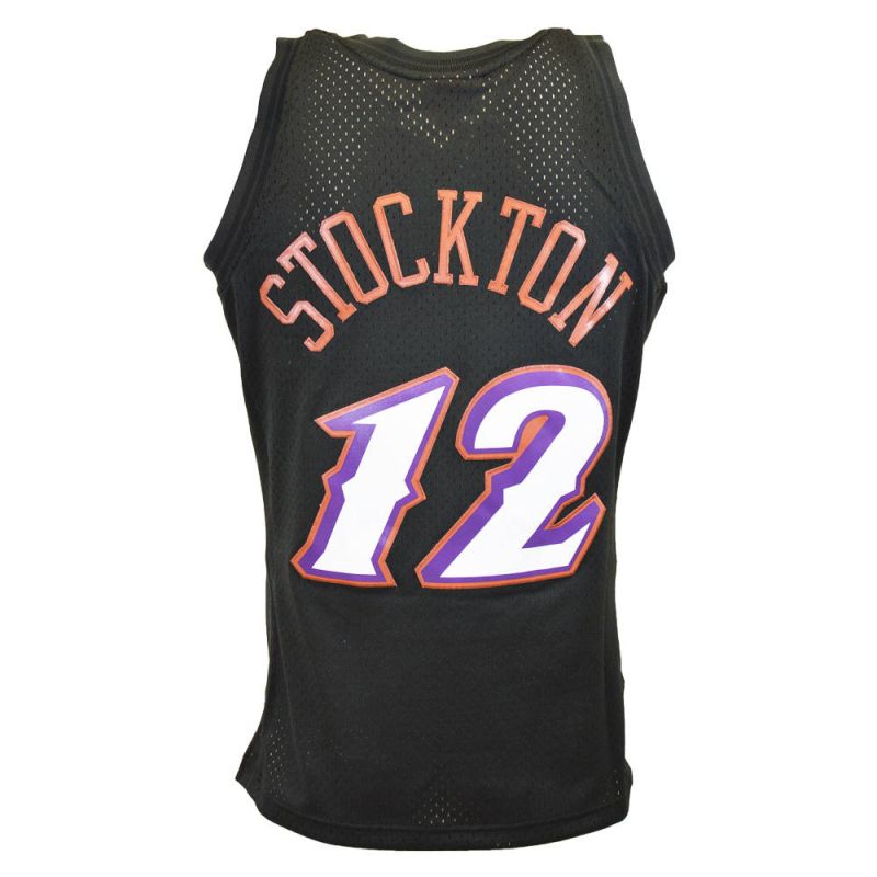 Mitchell & Ness NBA Utah Jazz John Stockton Swingman T-shirt - SMJYBW19107-UJABLCK98JST póló