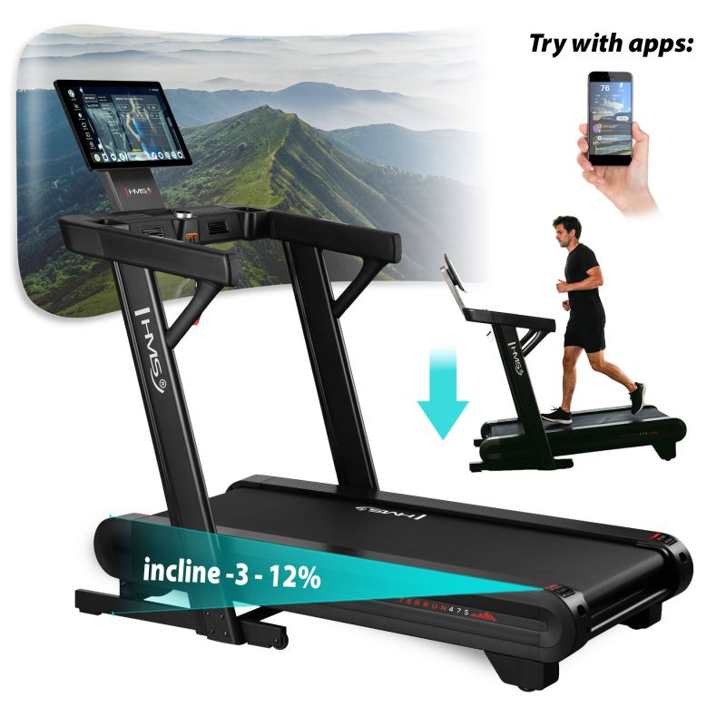 HMS Treadmill With Bi-Directional Incline Adjustment póló 17-19-070