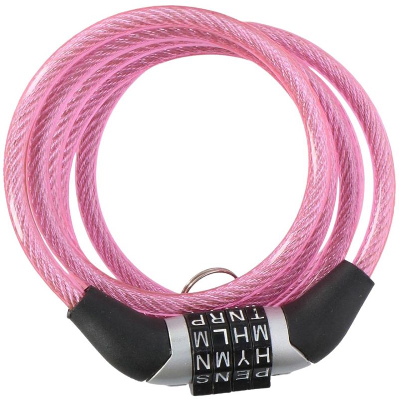 Dunlop spiral bicycle lock, code 0.6x120 cm rózsaszín kiegészítő 2029221