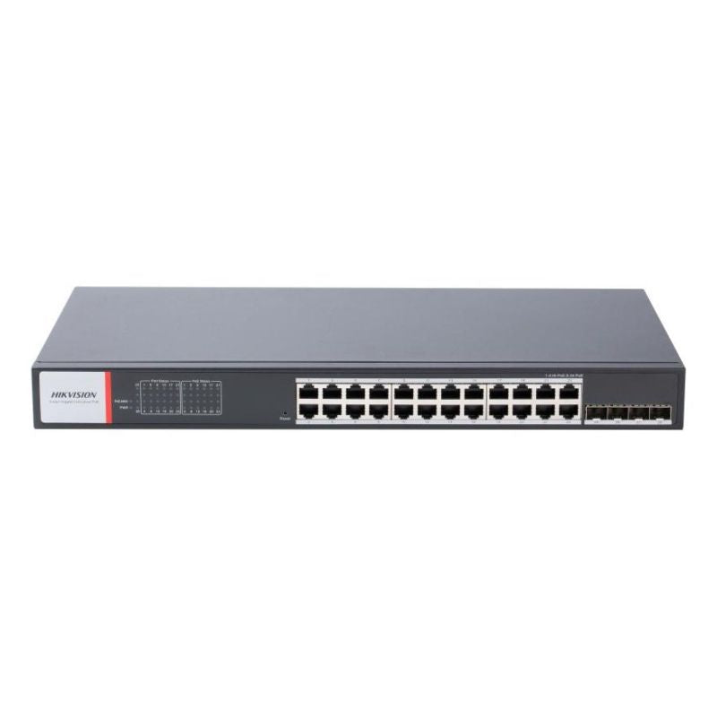 Hikvision DS- -24P4F Network Switch Managed Gigabit Ethernet (10/100/1000) Supports PoE Black