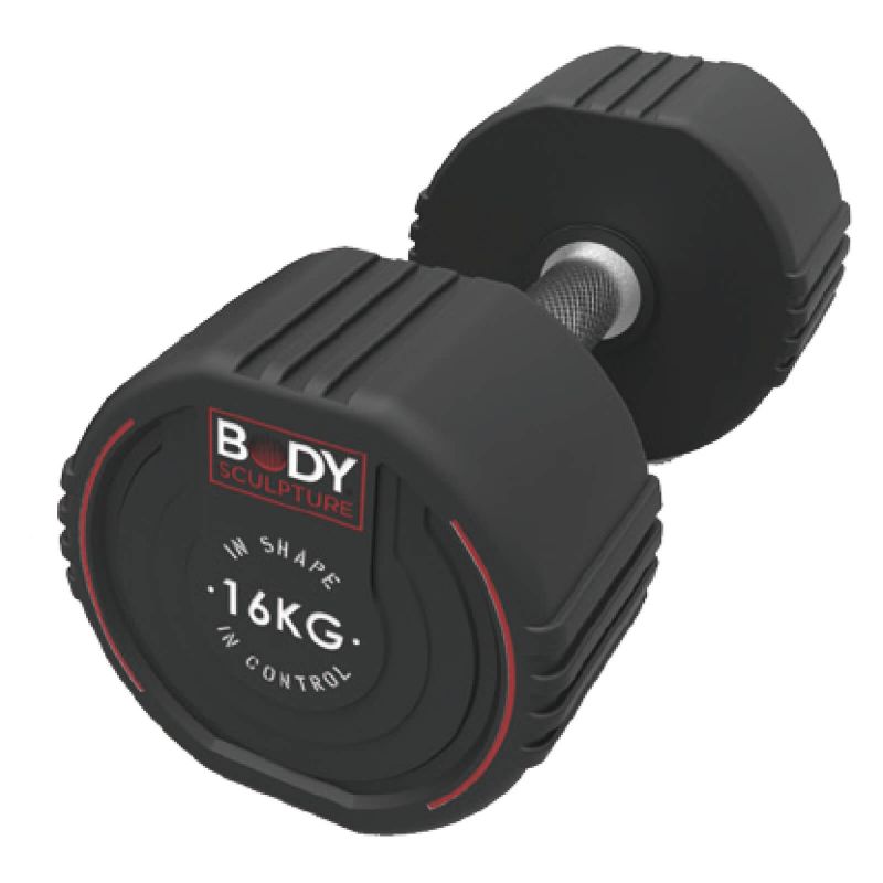Body Sculpture TPU dumbbell BW 133 16 KG fekete edzőfelszerelés BW13316KG