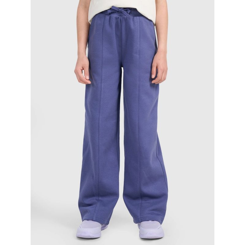 Girls' wide-leg sweatpants 4F 4FJRAW25TTROF1598-33S