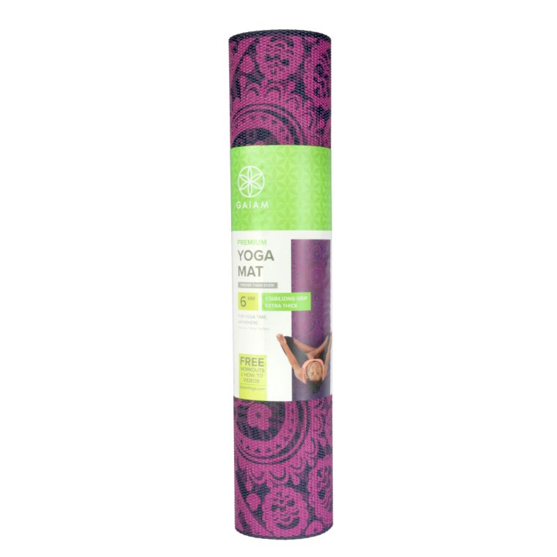 Yoga Mat Gaiam Plum Sundial 6 mm 62572