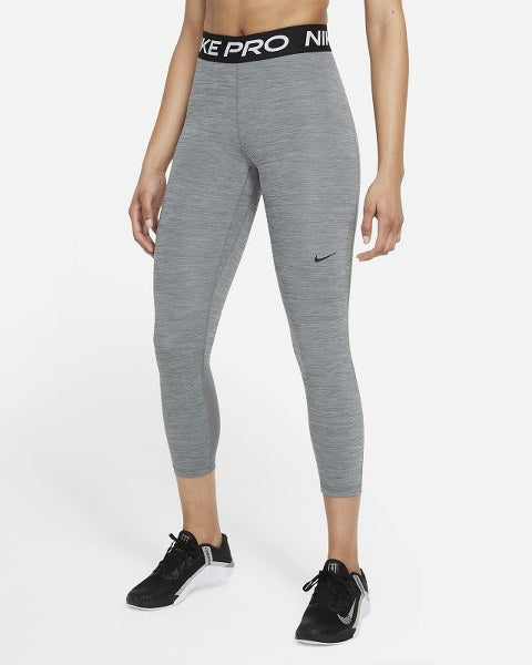 Nike Pro 365-Women\'s Mid-Rise Cropped Mesh Panel Leggings