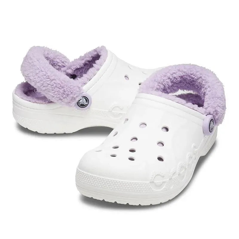 Crocs Baya Lined Fuzz Strap Clog unisex Papucs