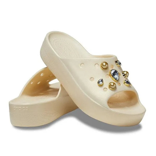 Crocs Classic Platform Crystals Pearls Slide Papucs - Sportmania.hu