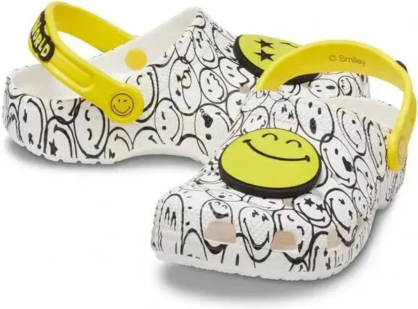 Crocs ClassicSmileyWorldCharmClogK gyerek Papucs
