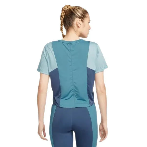 Nike_ Nike Dri-FIT One-Womens Color-Block Short-Sleeve Training Crop Top Póló