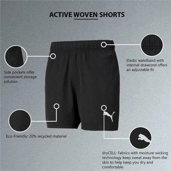 Puma Active Woven s, fekete Short - Sportmania.hu