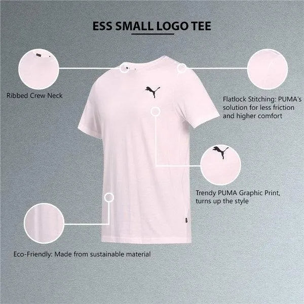 Puma ESS Small Logo fehér férfi Póló