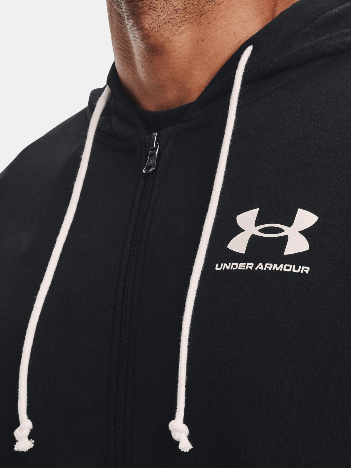 Under Armour Rival Terry LC FZ cipzáras kapucnis pulóver, férfi 1370409-001