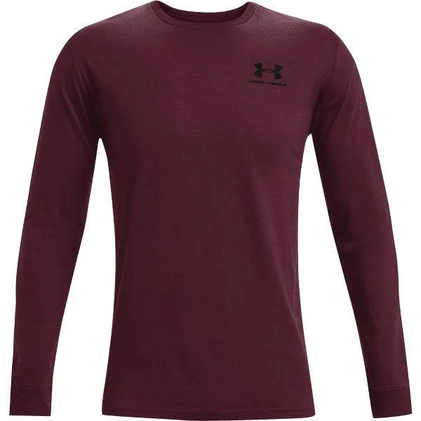 Under Armour Sportstyle Left Chest LS póló, bordó Hosszú ujjú póló Hosszú ujjú póló - Sportmania.hu